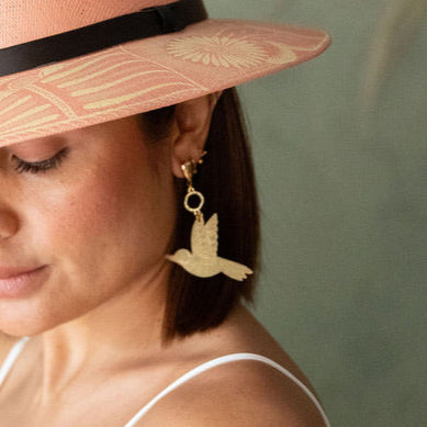Jícara Statement Earrings  - Gold Colibri
