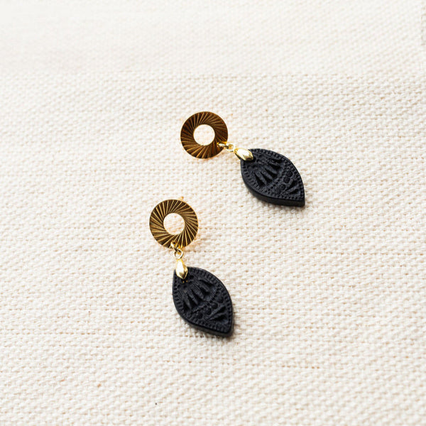 Elvia 18K Gold Plated Barro Negro Earrings