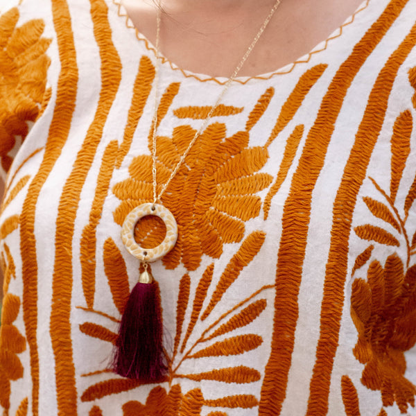 Palmita Blouse - Hand Embroidered in Oaxaca