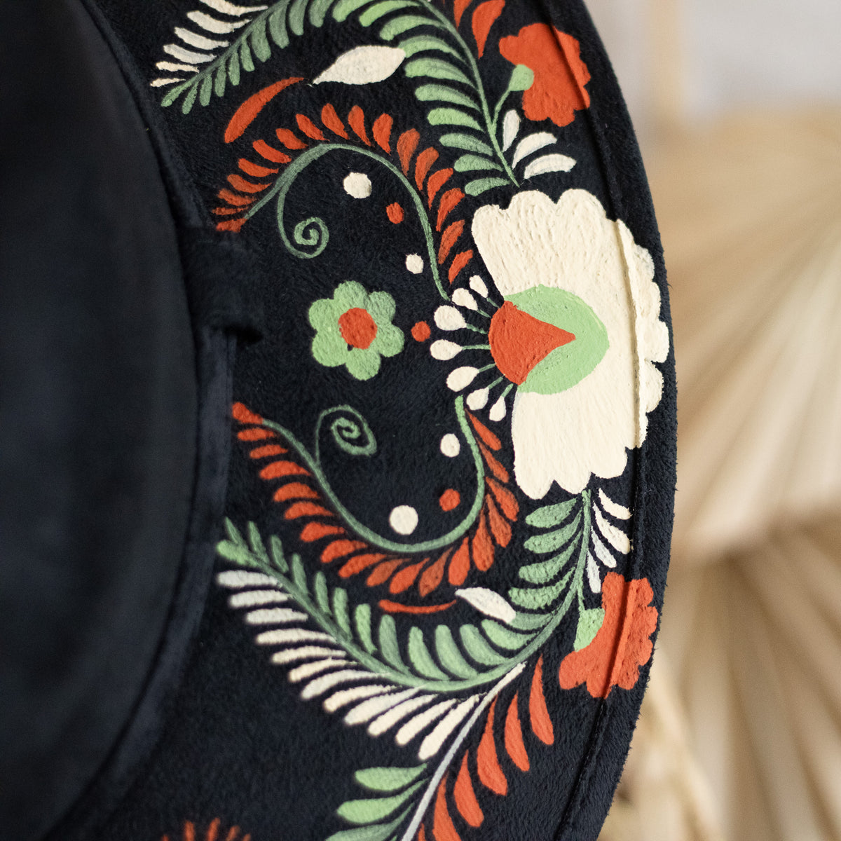Hand Painted Aurora Hat - Vegan Suede – Origin Mexico