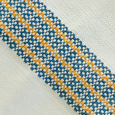 Hand Woven Tea Towel - Blue and Yellow