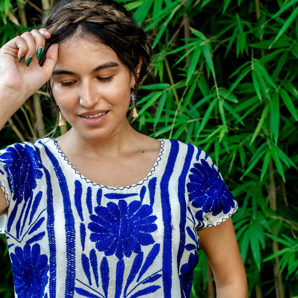 Palmita Blouse - Hand Embroidered by Mexican Artisans