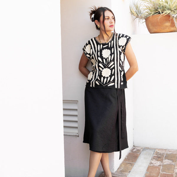 Palmita Hand Embroidered Mexican Blouse ( PREORDER )