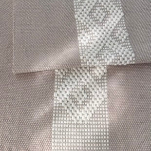 Handwoven Table Runner – Sand and White
