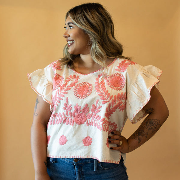 Julia Blouse - Hand Embroidered in Mexico
