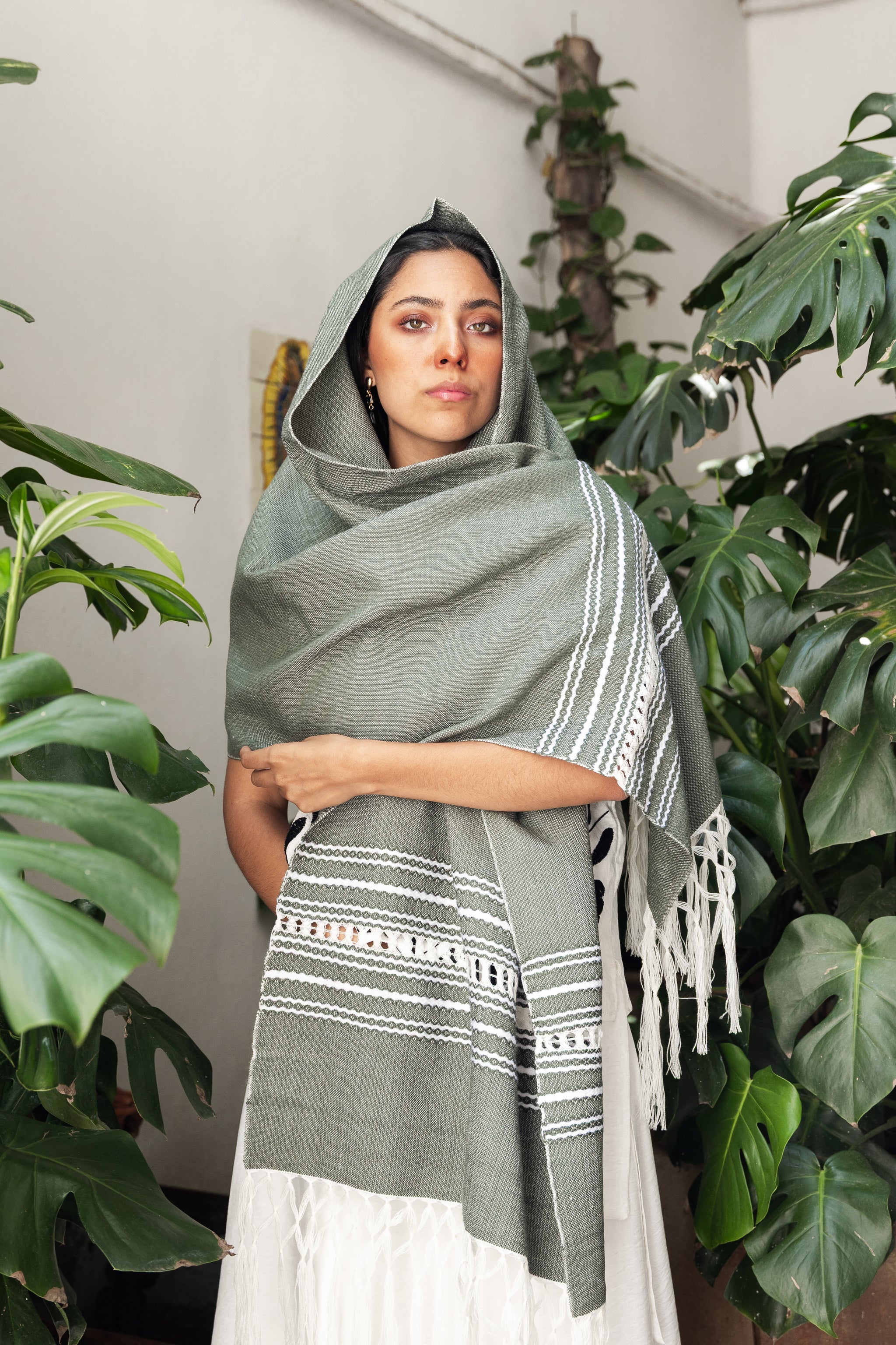 Handwoven Shawl - Olive – Origin Mexico