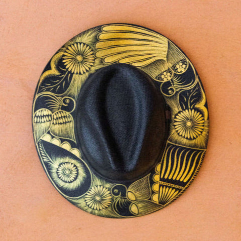 Josefina Artisanal Hat - Hand Painted in Mexico