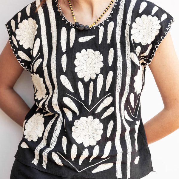 Palmita Hand Embroidered Mexican Blouse ( PREORDER )