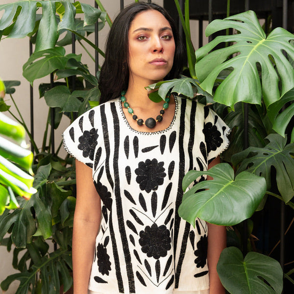 Palmita Hand Embroidered Mexican Blouse ( PREORDER )