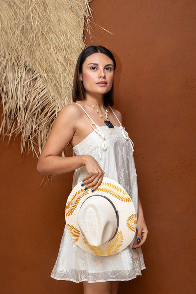 Patricia Artisanal Hat - Hand Painted in Mexico