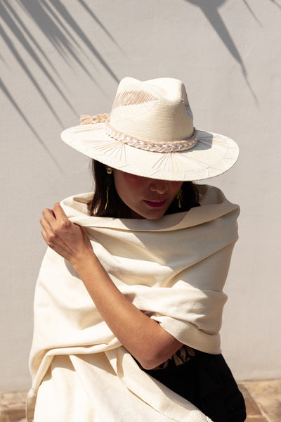 Handwoven Shawl – Natural Cotton