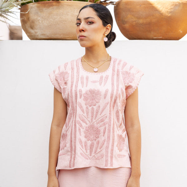 Palmita Hand Embroidered Mexican Blouse ( PREORDER )