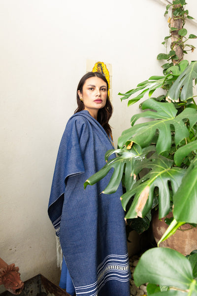 Handwoven Shawl - Blue