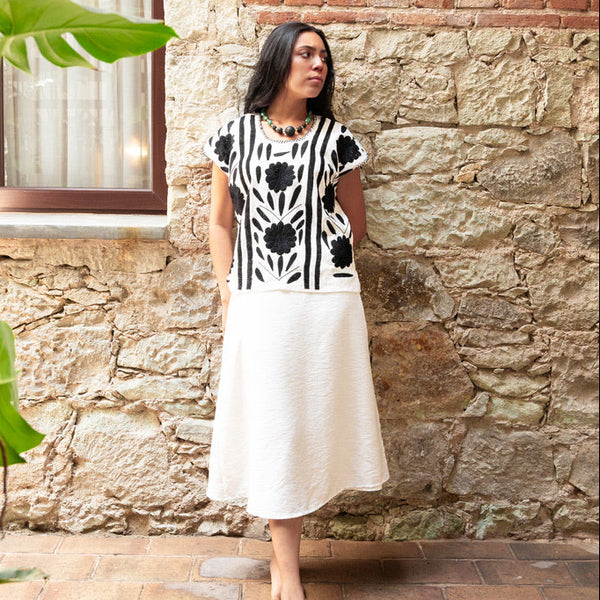 Palmita Hand Embroidered Mexican Blouse ( PREORDER )
