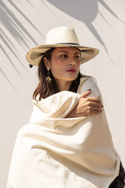 Handwoven Shawl – Natural Cotton
