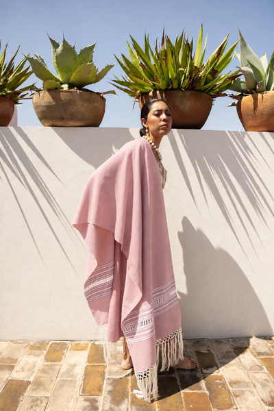 Handwoven Shawl - Rose
