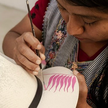 Itzel Artisanal Hat - Hand Painted in Mexico