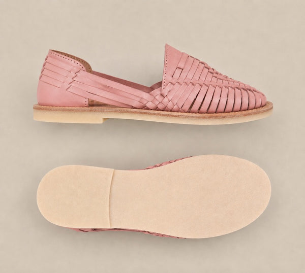 Handmade Mexican Huarache Sandals | Rose | Pre Order