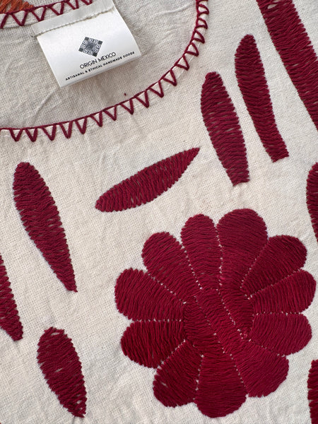 Palmita Blouse - Hand Embroidered in Oaxaca