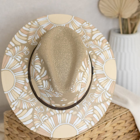 Gabriela Artisanal Hat - Hand Painted in Mexico