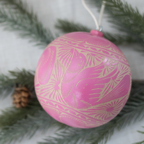 Hand Carved Christmas Ornament Set - Presale