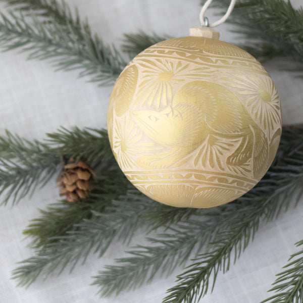 Hand Carved Christmas Ornament Set - Presale