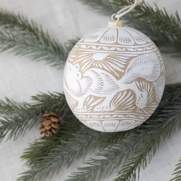 Hand Carved Christmas Ornament Set - Presale