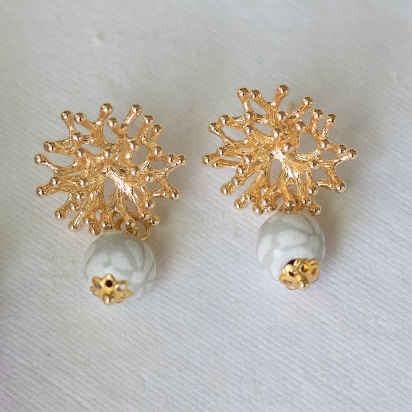 Veronica Grey Talavera Earrings - 18K Gold Plated