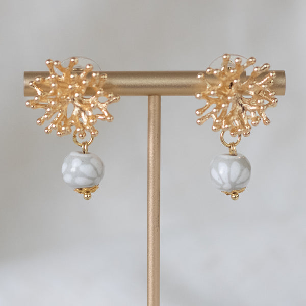 Veronica Grey Talavera Earrings - 18K Gold Plated