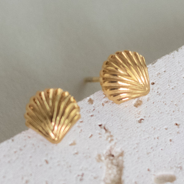 Gloria Stud Earrings - 18K Gold Plated