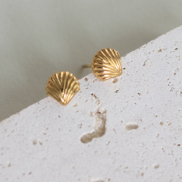 Gloria Stud Earrings - 18K Gold Plated