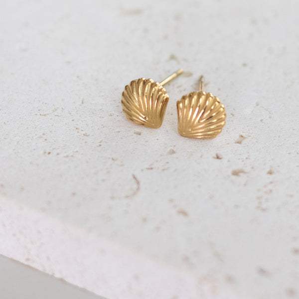 Gloria Stud Earrings - 18K Gold Plated