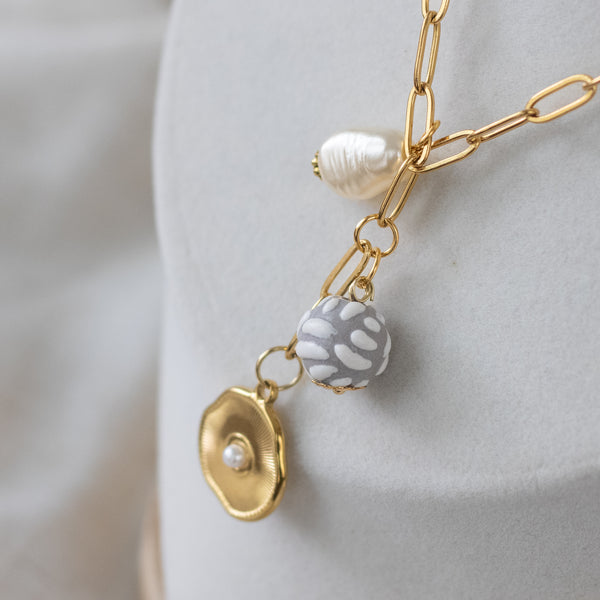 Veronica Grey Talavera Necklace - 18K Gold Plated