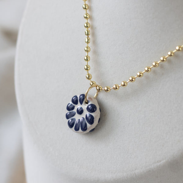 Adriana Blue Talavera Necklace - 18K Gold Plated