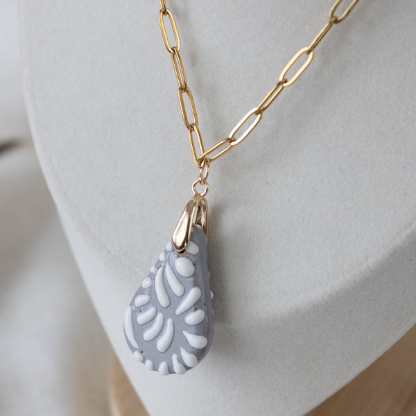 Paola Grey Talavera Necklace - 18K Gold Plated
