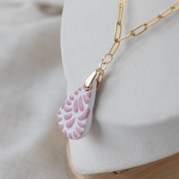 Paola Pink Talavera Necklace - 18K Gold Plated