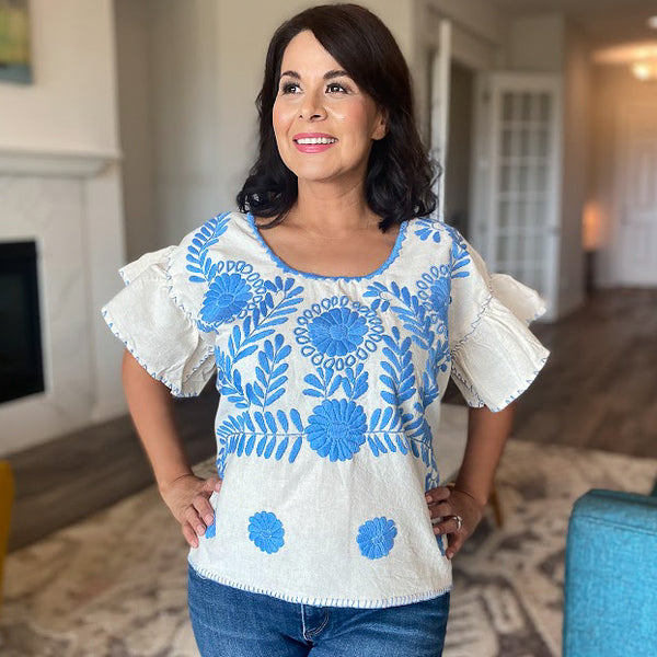 Julia Blouse - Hand Embroidered in Mexico