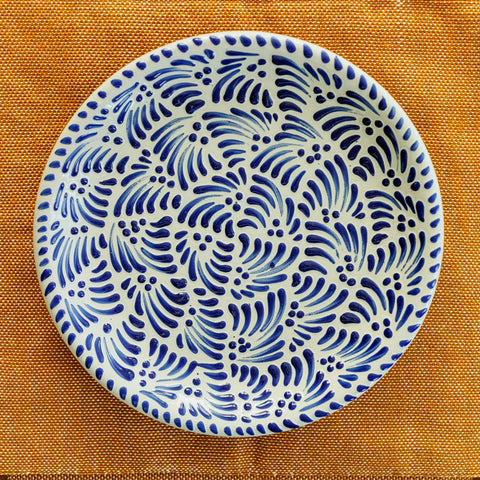 Talavera Dinner Plate - Cobalt Blue