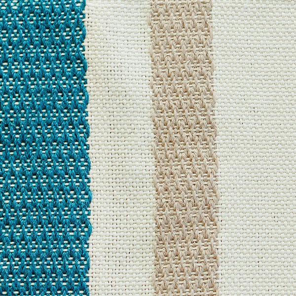 Hand Woven Tea Towel - Teal and Grey