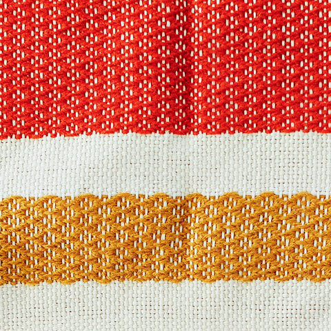 Hand Woven Tea Towel - Mustard and Copper