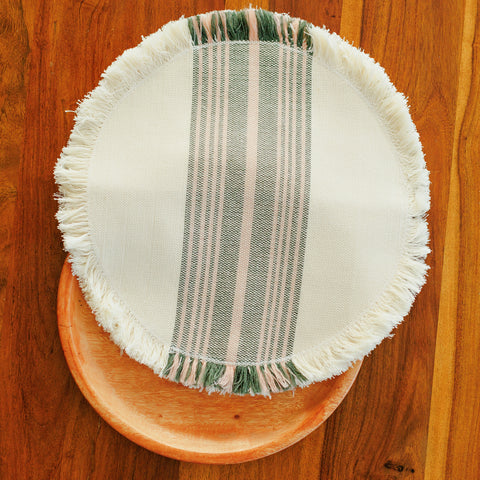 Handwoven Tortilla Warmer - Olive and Rose