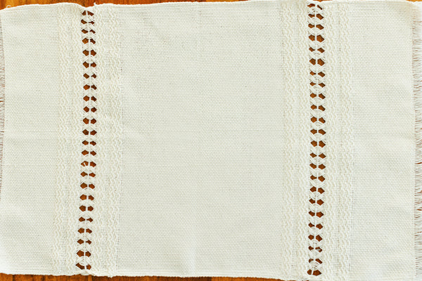 Hand Woven Placemat - Natural Cotton