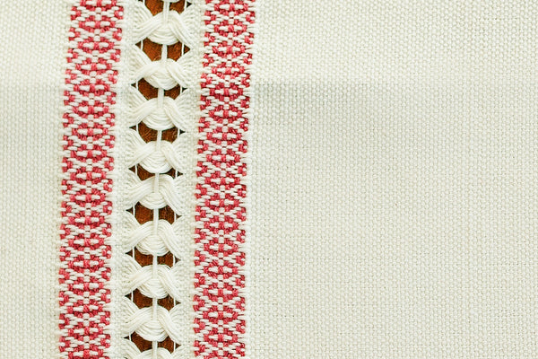 Hand Woven Placemat - Pink and Natural Cotton