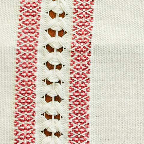 Hand Woven Placemat - Pink and Natural Cotton