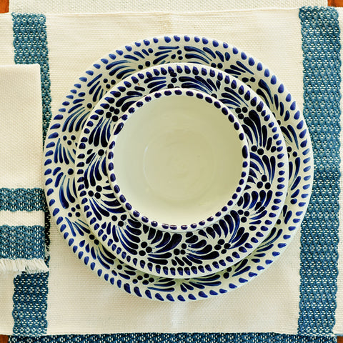 Talavera Dinnerware Sets - Cobalt Blue