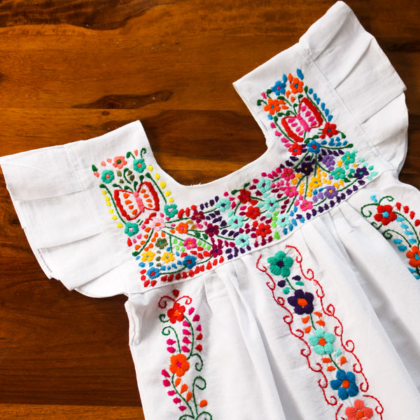 Mariposa Dress - Hand Embroidered Girls Dress