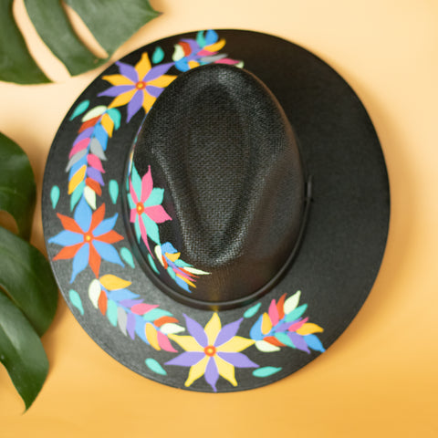 Gabriela Artisanal Hat - Hand Painted in Mexico